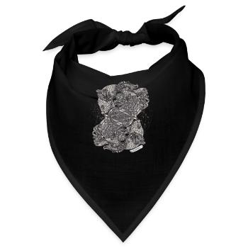 Fische Sternzeichen - Bandana - Schwarz - Vorne