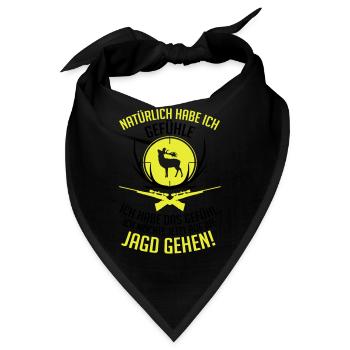 Jäger - ich habe Gefühle - Bandana - Schwarz - Vorne