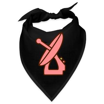 Radar Maschine Gerät Geschenkidee Aufnahme - Bandana - Schwarz - Vorne