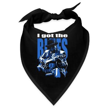 Ich habe den Blues - Bandana - Schwarz - Vorne