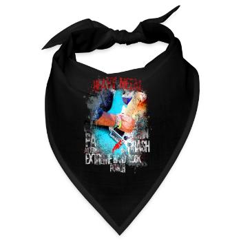 Heavy Metal - Bandana - Schwarz - Vorne