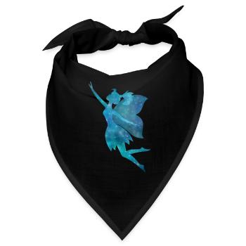 Fairy Galaxy Silhouette Türkis - Bandana - Schwarz - Vorne
