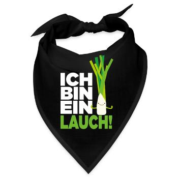 Ich bin ein Lauch - Bandana - Schwarz - Vorne