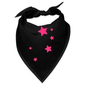 Pink Stars - Bandana - Schwarz - Vorne
