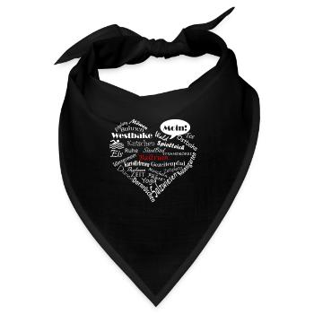 Baltrum Herz - Bandana - Schwarz - Vorne
