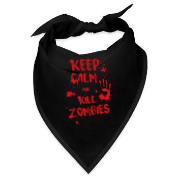 ruhig bleiben und Zombies töten - Bandana - Schwarz - Vorne