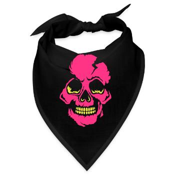 Kopf des Schädels Crane Halloween Phantasie d - Bandana - Schwarz - Vorne