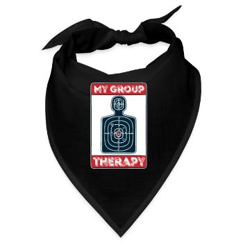 Meine Gruppen Therapie - Waffe Waffen Schießsport - Bandana - Schwarz - Vorne