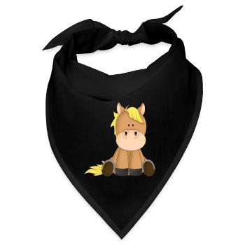 Pferd - Bandana - Schwarz - Vorne