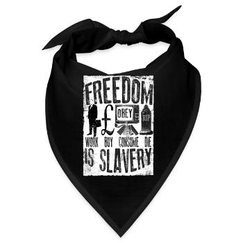 Freiheit ist Sklaverei - UK - Pfund - Bandana - Schwarz - Vorne