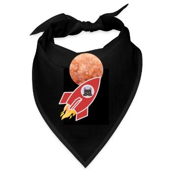 Space Cat - Bandana - Schwarz - Vorne