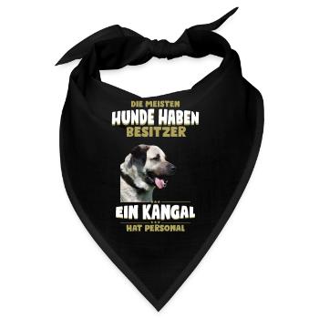 Kangal Tshirt - Kangal Hund Shirt - Bandana - Schwarz - Vorne