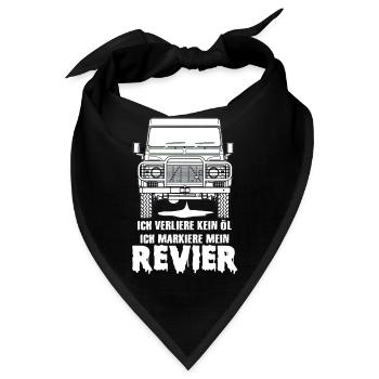 defender lustig funny Geschenk - Bandana - Schwarz - Vorne