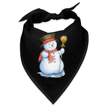 Schneemann - Bandana - Schwarz - Vorne