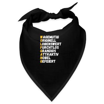 Name Spruch lustig Freund Wolfgang geschenk - Bandana - Schwarz - Vorne