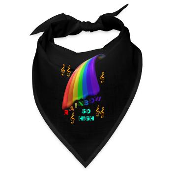 Regenbogen Regenbogen Regenbogen Regenbogen - Bandana - Schwarz - Vorne