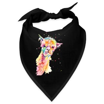 Buntes Alpaka Maurice - Bandana - Schwarz - Vorne