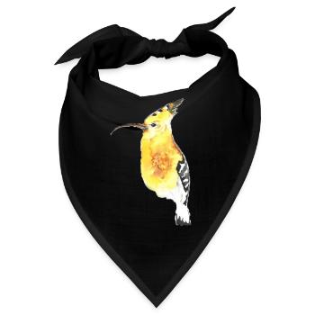Wiedehopf Ornithologe - Bandana - Schwarz - Vorne