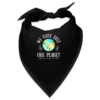 Klimawandel Umwelt Natur nachhaltig plastik öko - Bandana - Schwarz - Vorne