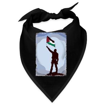 Palästina-Flagge Lebt Materie P10 - Bandana - Schwarz - Vorne