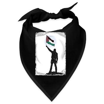 Palästina-Flagge Lebt Materie P11 - Bandana - Schwarz - Vorne