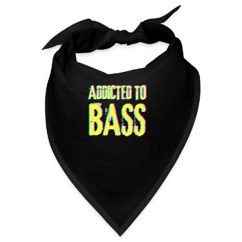 techno rave raver dj festival electro hardstyle - Bandana - Schwarz - Vorne