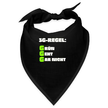 Politik Freiheit Grüne Sozialismus wählen lustig - Bandana - Schwarz - Vorne