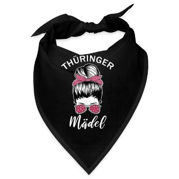 Thüringer Mädel Thüringen Frauen Geschenk - Bandana - Schwarz - Vorne