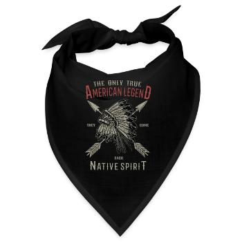 Indianer, Native American, Native Spirit, Legend - Bandana - Schwarz - Vorne