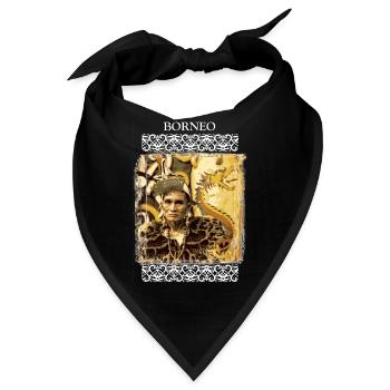 Indonesien Dayak von Ost-Kalimantan Insel Borneo - Bandana - Schwarz - Vorne