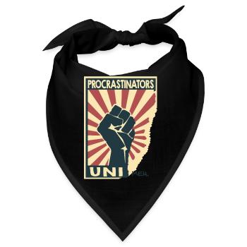 Prokrastinatoren uni... Meh - Bandana - Schwarz - Vorne