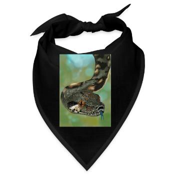 realistische boa constrictor - Bandana - Schwarz - Vorne