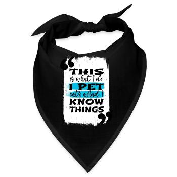 awesome cat humor birthday present idea bow tie - Bandana - Schwarz - Vorne