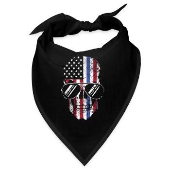 Amerika - Bandana - Schwarz - Vorne