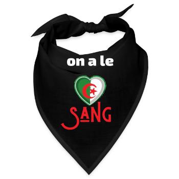 wir haben Blut Algerien - Bandana - Schwarz - Vorne
