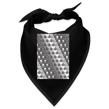 Graustufen Farbverlauf Rechtswendung - Bandana - Schwarz - Vorne