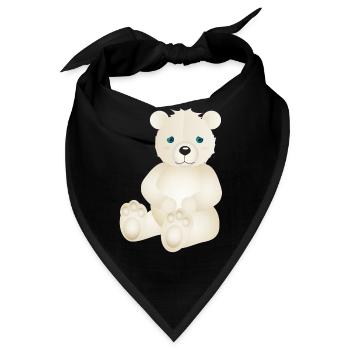 zauberhafter Eisbär als tierischer Begleiter - Bandana - Schwarz - Vorne