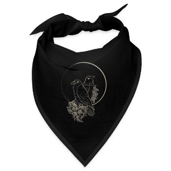 Hugin und Munin Raben - Bandana - Schwarz - Vorne