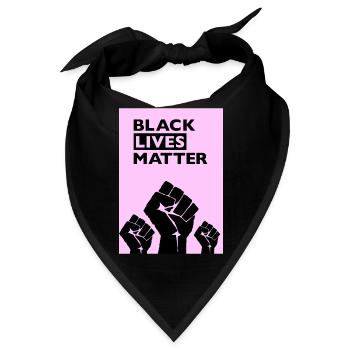 Black Lives Matter BLM Pink - Bandana - Schwarz - Vorne