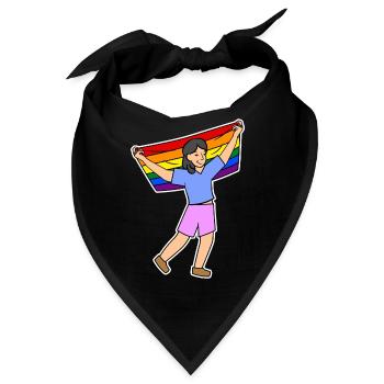 Parade Rechte Homosexueller Regenbogenfahne Lgbt - Bandana - Schwarz - Vorne