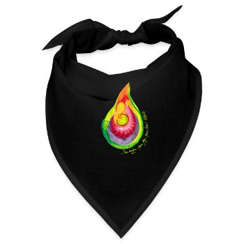 Farbteardrop Flammenkunst - Bandana - Schwarz - Vorne