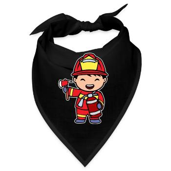 Freiwillige Feuerwehr Feuerlöscher Feuerwehrhelm - Bandana - Schwarz - Vorne