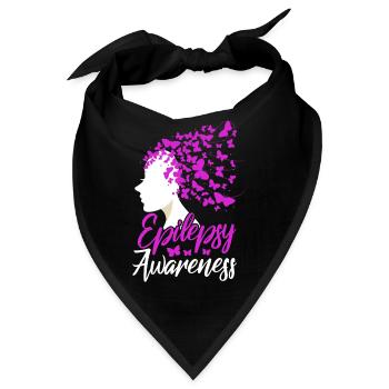 Epilepsy Awareness - Bandana - Schwarz - Vorne