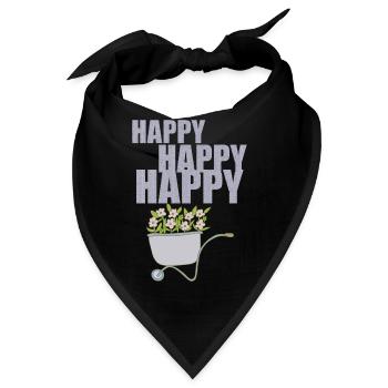 SCHUBKARREN HAPPY - Bandana - Schwarz - Vorne