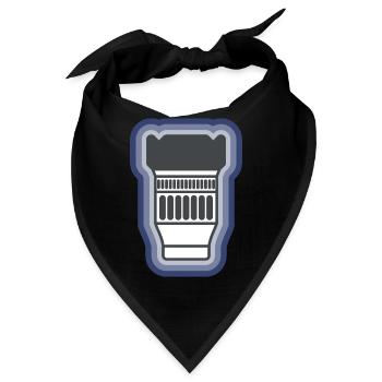 Kameraobjektiv - Bandana - Schwarz - Vorne