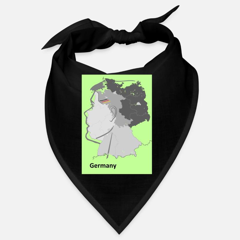 Map of Germany with gradient and flags Bandana