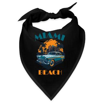Miami Beach - Bandana - Schwarz - Vorne