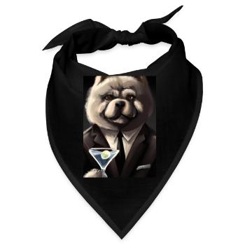 Chow Chow Anzug Martini - Bandana - Schwarz - Vorne