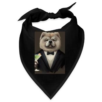 Chow Chow Anzug Martini - Bandana - Schwarz - Vorne