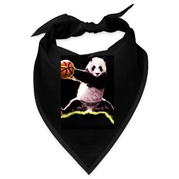 Basketball Dunk Panda - Bandana - Schwarz - Vorne